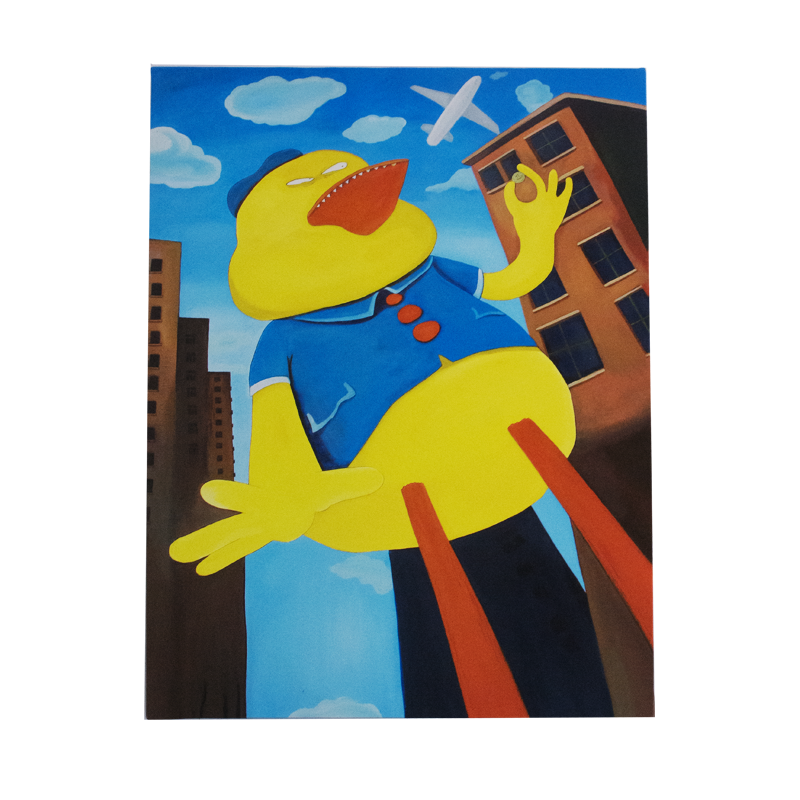 正版授权magicbus新裤子乐队彭磊【北海怪兽】艺术画捡到一分钱