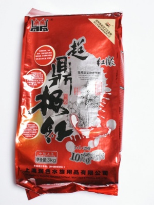 新品润色鼎极红鱼粮 锦鲤增艳饵料 鱼饲料3kg/袋 中粒 中大粒