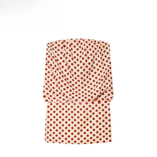 Fashionable Polka Dot Strapless Dress Elegant Women's Polyes