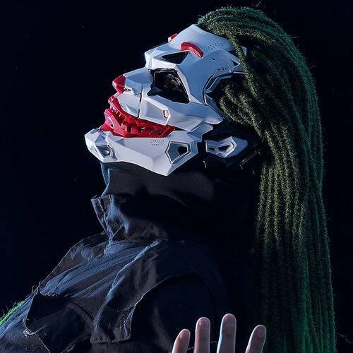 Joker Masks Cyberpunk Masks Clown Braids 2d Cosplay Resin Cu