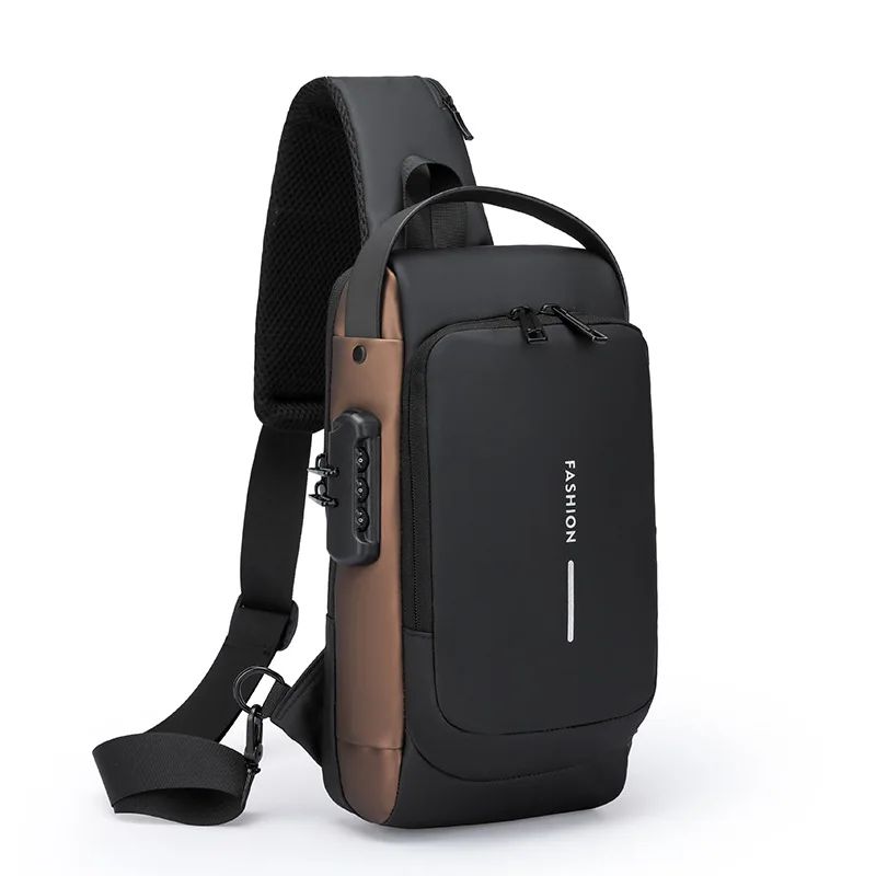 Men Multifunction Anti Theft USB Shoulder Bag Man Crossbody