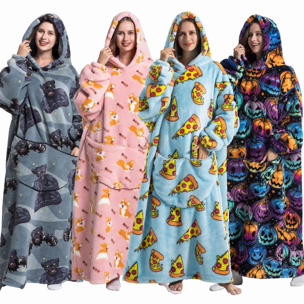 Winter Hoodies Sweatshirt Women Men Pullover Fleece Giant TV