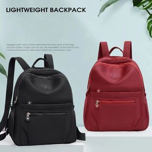 Backpack Color Bag Solid School Lightweight Nylon Travel