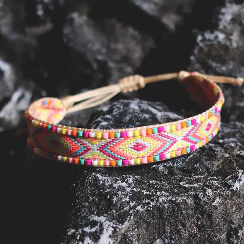Bohemian Handmade Adjustable Miyuki Farbic Bracelet Ethnic W