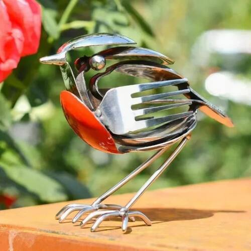 Mockingbird Metal Art Sculpture Handmade Stainless Steel Spo