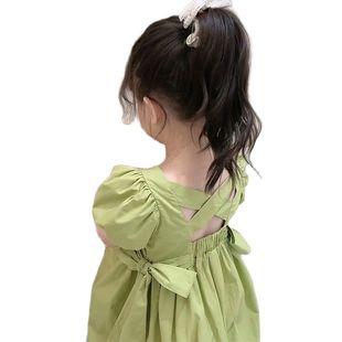Summer Newest Dress Color Kids Solid Girls