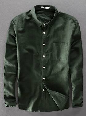 Italy style brand unique design army green shirt men cotton