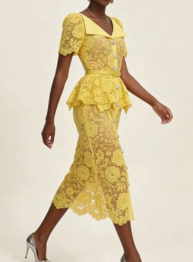 Long Lace Prom Dress Women 2026 Summer Dresses Short Sleeve