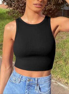 Plus Size 1XL-5XL Women's Fashionable Solid Color Round Neck