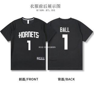 速干美式黄蜂1号鲍尔篮球衣短袖T恤投篮训练服运动健身跑步上衣夏