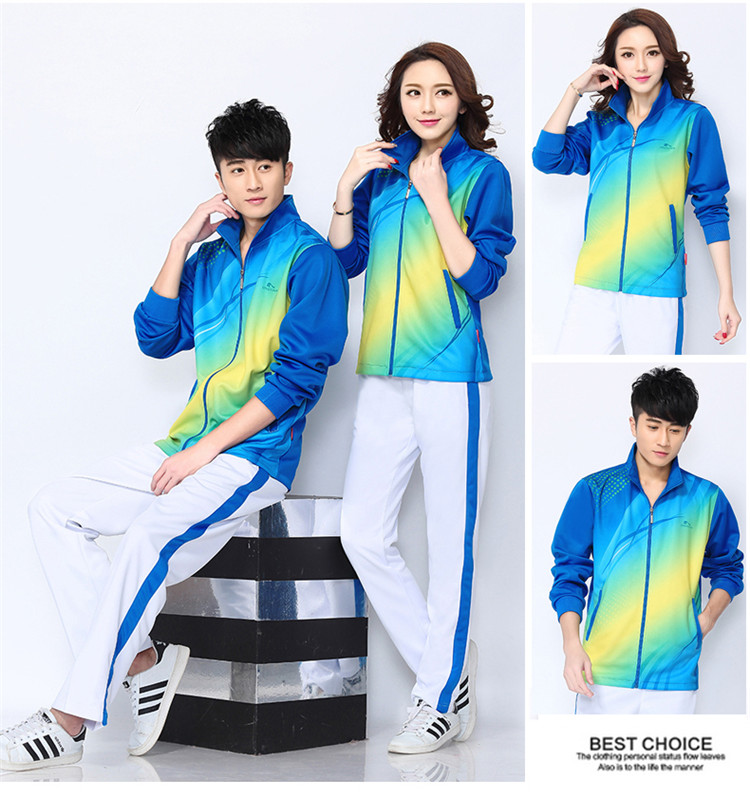 晋冠春秋男女长袖运动服装拉链团体二件套装佳木斯广场舞运动服
