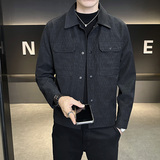 新高品质~修身做旧菱形店主风皮衣夹克外套1403-1-7815-P128，男装皮衣，电商C301