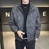 新高品质~水洗做旧店主风皮衣夹克外套2403-1-7808-P148，男装皮衣，电商C301