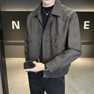 新高品质~水洗做旧大口袋店主风皮衣夹克外套3 403-1-7817-P148，男装皮衣，电商C301