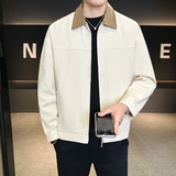 新高品质直播~皮领撞色夹克外套3403-1-8081-P148，男装夹克，电商C301