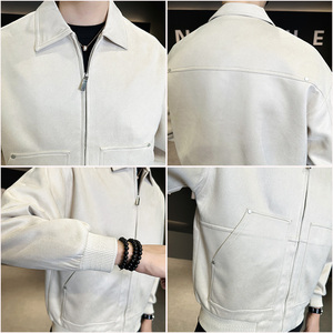 新高品质直播~皮翻领夹克外套  403-1-JK8076-P135图片