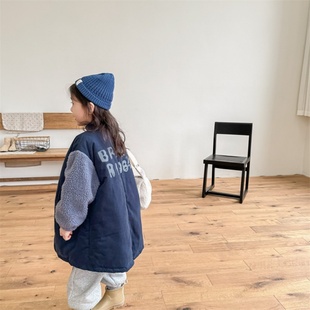 冬季童装儿童洋气棉衣潮2025新款男童女宝宝加绒加厚时尚棉服外套