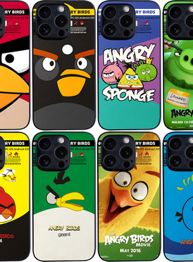 愤怒的小鸟手机壳15Promax绿肥猪ip11/12/13MINI/16plus游戏mate70 P70皮纹软壳IQOO13米15 K60 X90 nova14