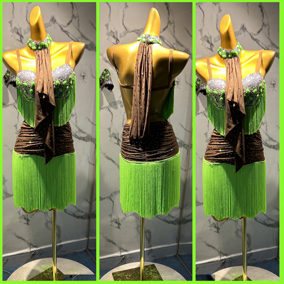 拉丁舞服高级感套装成人拉丁舞演出服定制流苏比赛裙恰恰专业比赛