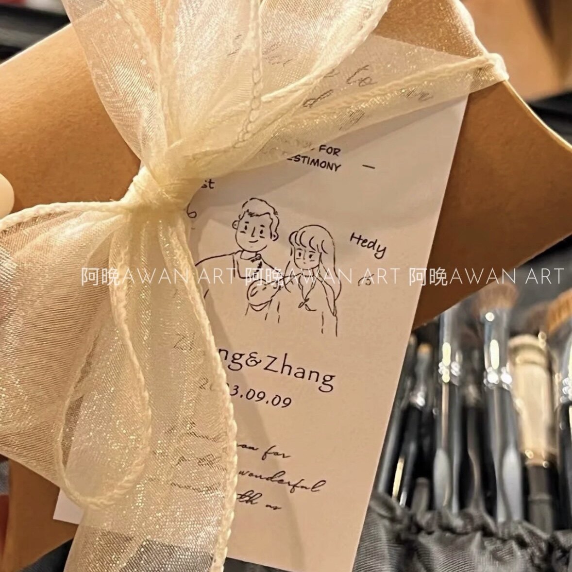 wedding～小众手绘婚礼简笔画 喜糖 贺卡请柬定制