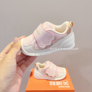 基诺浦机能鞋26春四季学步鞋男女宝步前鞋软底轻便透气红色关键鞋