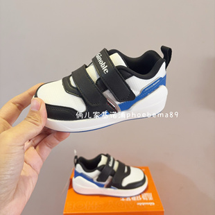 基诺浦机能鞋春秋板鞋男女童休闲鞋稳步加固后跟学步鞋小白鞋清仓