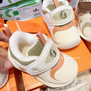 基诺浦机能鞋冬款加绒轻便学步鞋男女婴幼儿步前鞋关键鞋清仓