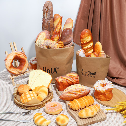 面包软香慢回弹假水果烘培店模型