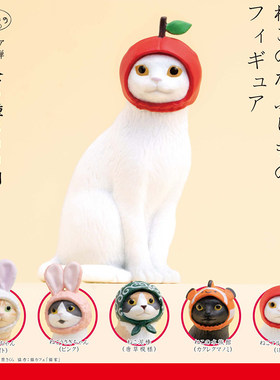 日本正版奇谭带头套猫咪扭蛋