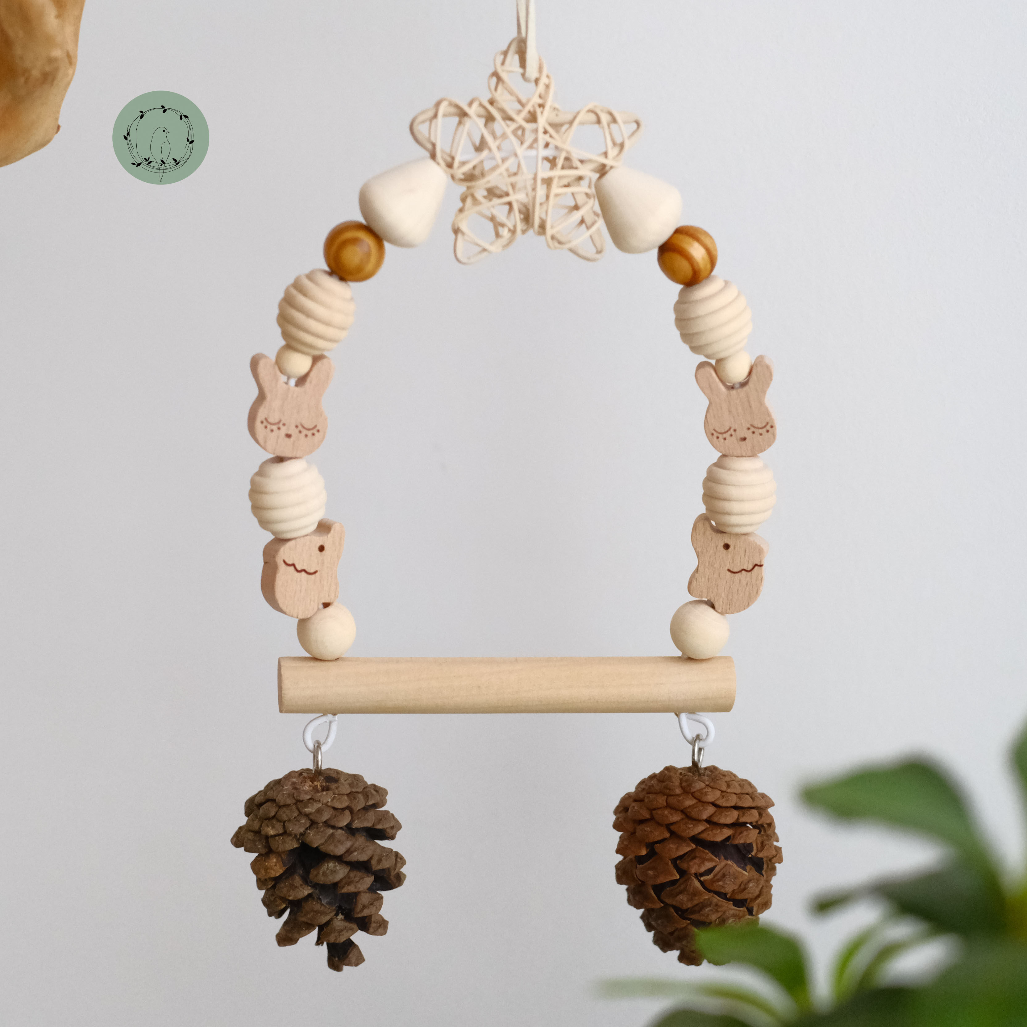 鹦鹉秋千牡丹虎皮文鸟专用松果吊环天然原木简约款鸟玩具用品,宠物/宠物食品及用品,鸟玩具,淘宝优惠券,粉丝福利购,淘宝优惠卷