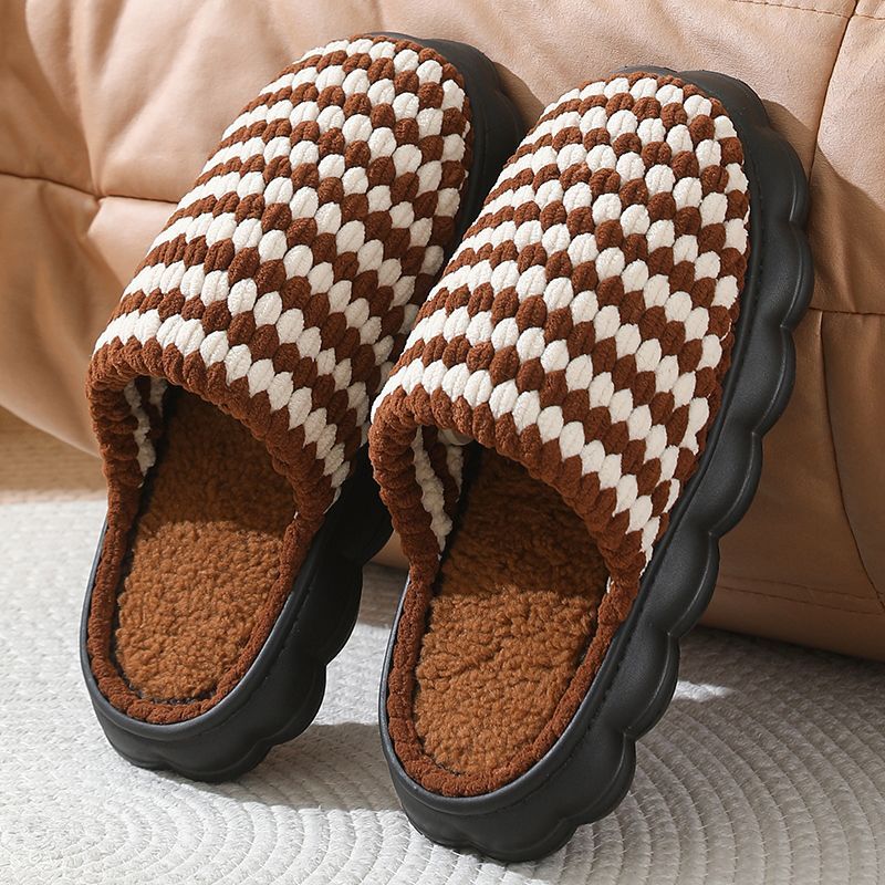 臻鞋坊新款孺子牛云朵鞋底手工拖鞋冰条线钩织拖鞋毛线拖鞋成品