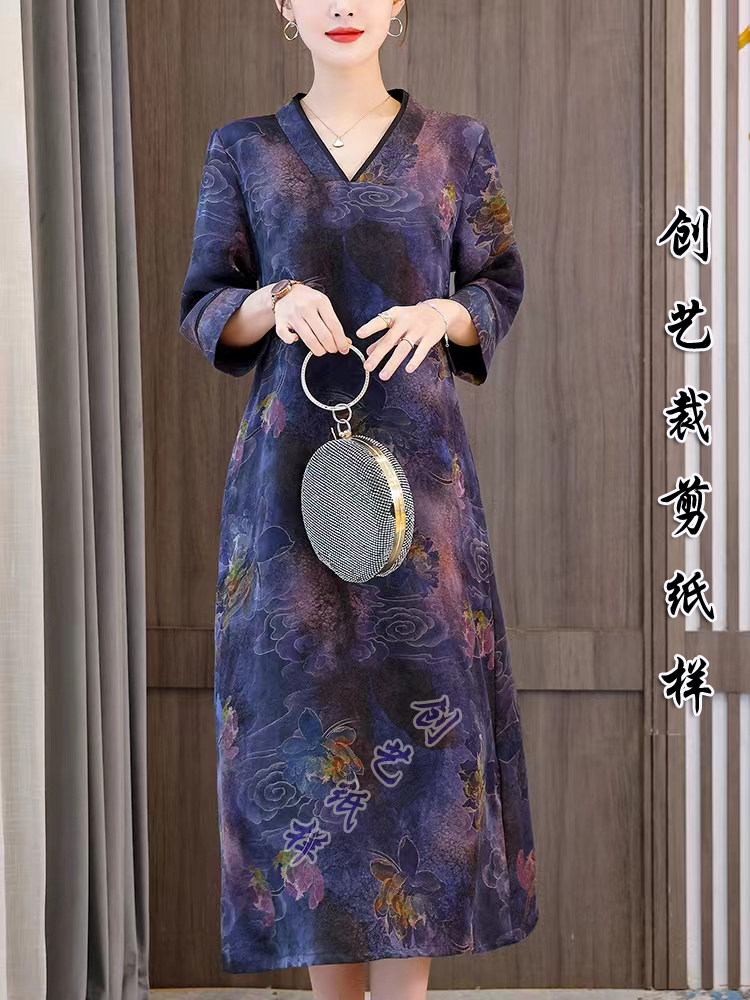 新中式连衣裙创艺纸样图纸
