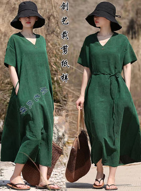 裁剪服装做衣服N01新款春夏龟纹香云纱真丝v领连衣裙长裙子女纸样