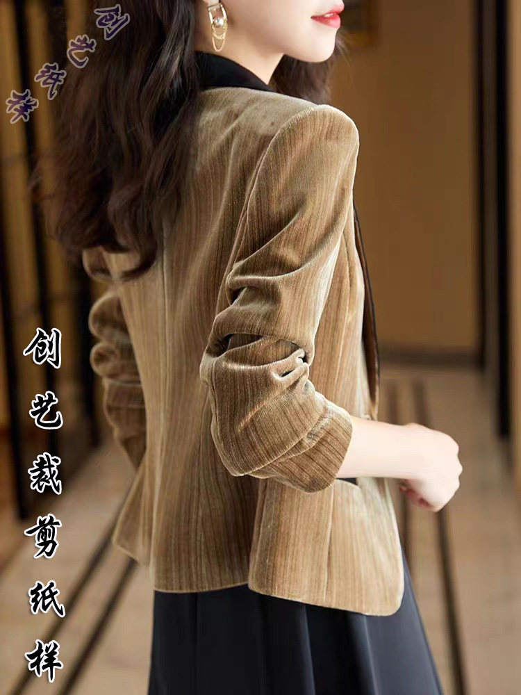 创艺纸样西装牛皮纸女装金丝绒
