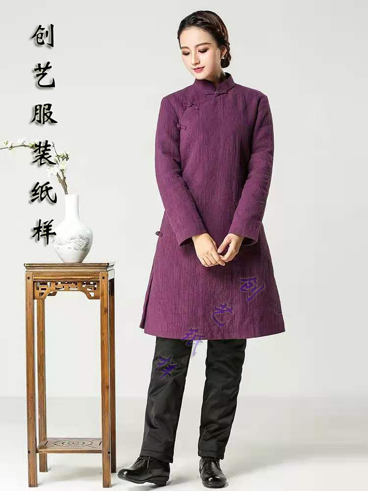 衣服样板B151中国风冬装复古加厚夹棉袄旗袍上衣中式女装纸样裁剪