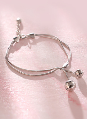 甜美风铃铛流苏双层礼物手环