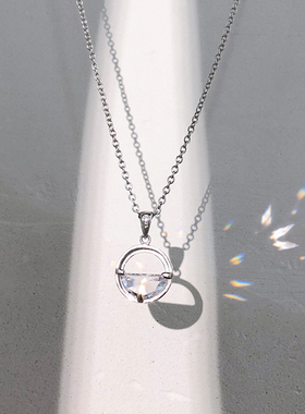 纯银学生森系礼物锁骨链