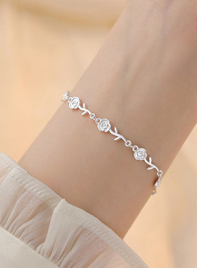 玫瑰花手链女轻奢小众精致手饰2025年新款送闺蜜生日礼物