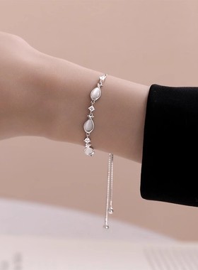 925银小鱼仿石手链轻奢小众精致ins小众设计冷淡风气质手饰