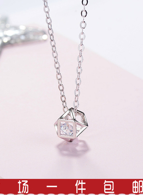 几何闪钻切面日韩风学生锁骨链