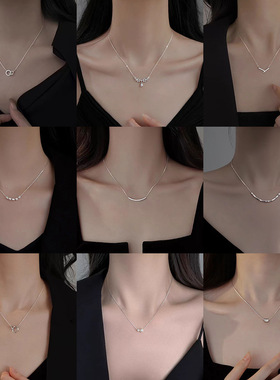 925镀银项链女轻奢小众设计感冷淡风气质百搭锁骨链2025新款爆款