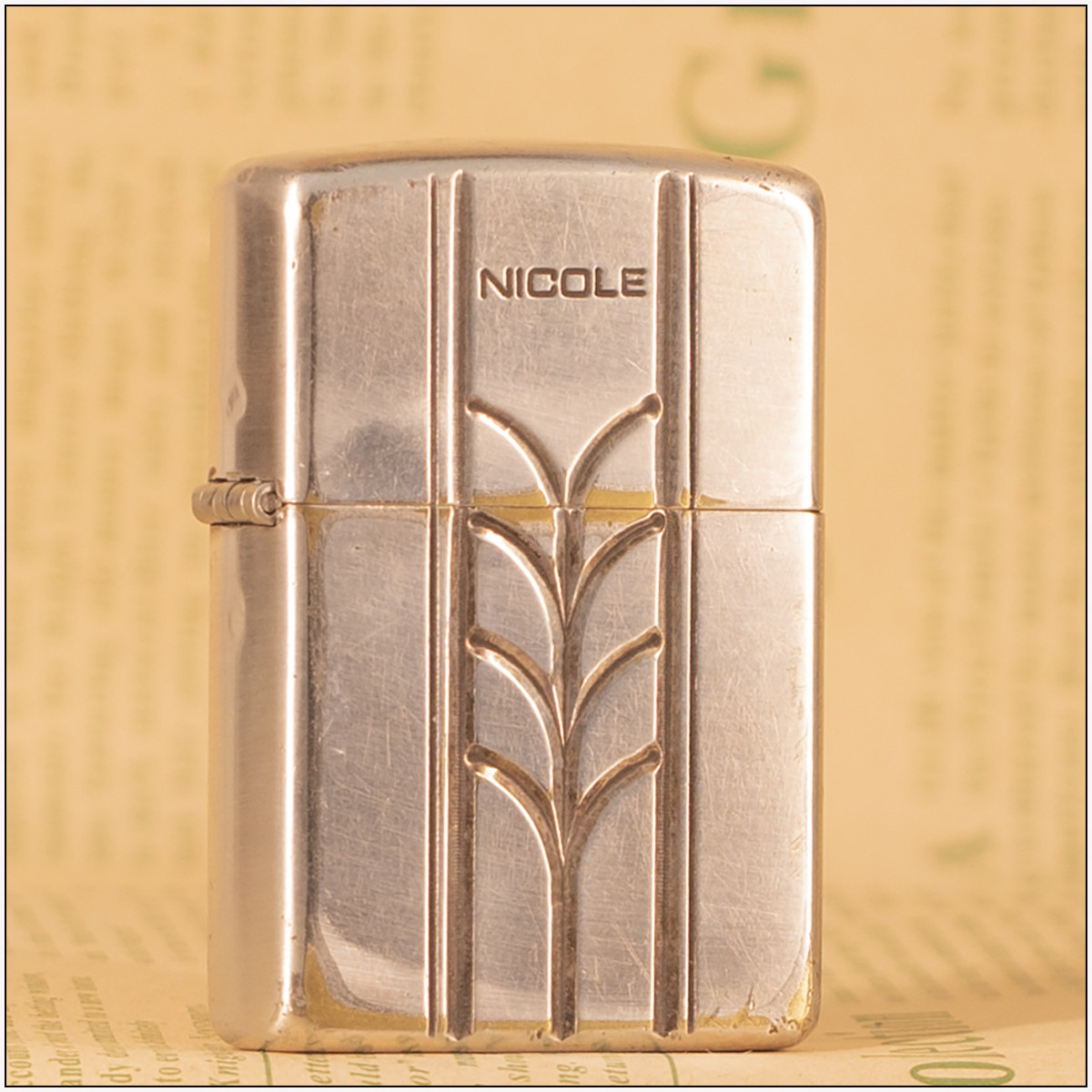 沧桑岁月【NICOLE联名镀银机】正品 Zippo日版原版 日期1994年7月