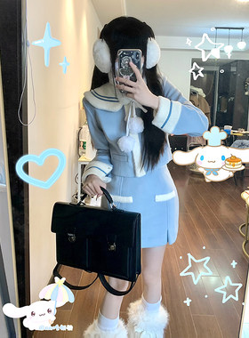 【LIFEGIRL】毛呢套装女冬季套装