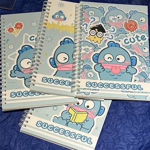 可爱小丑鱼横线线圈本风少女心笔记本学生记事本高颜值本子