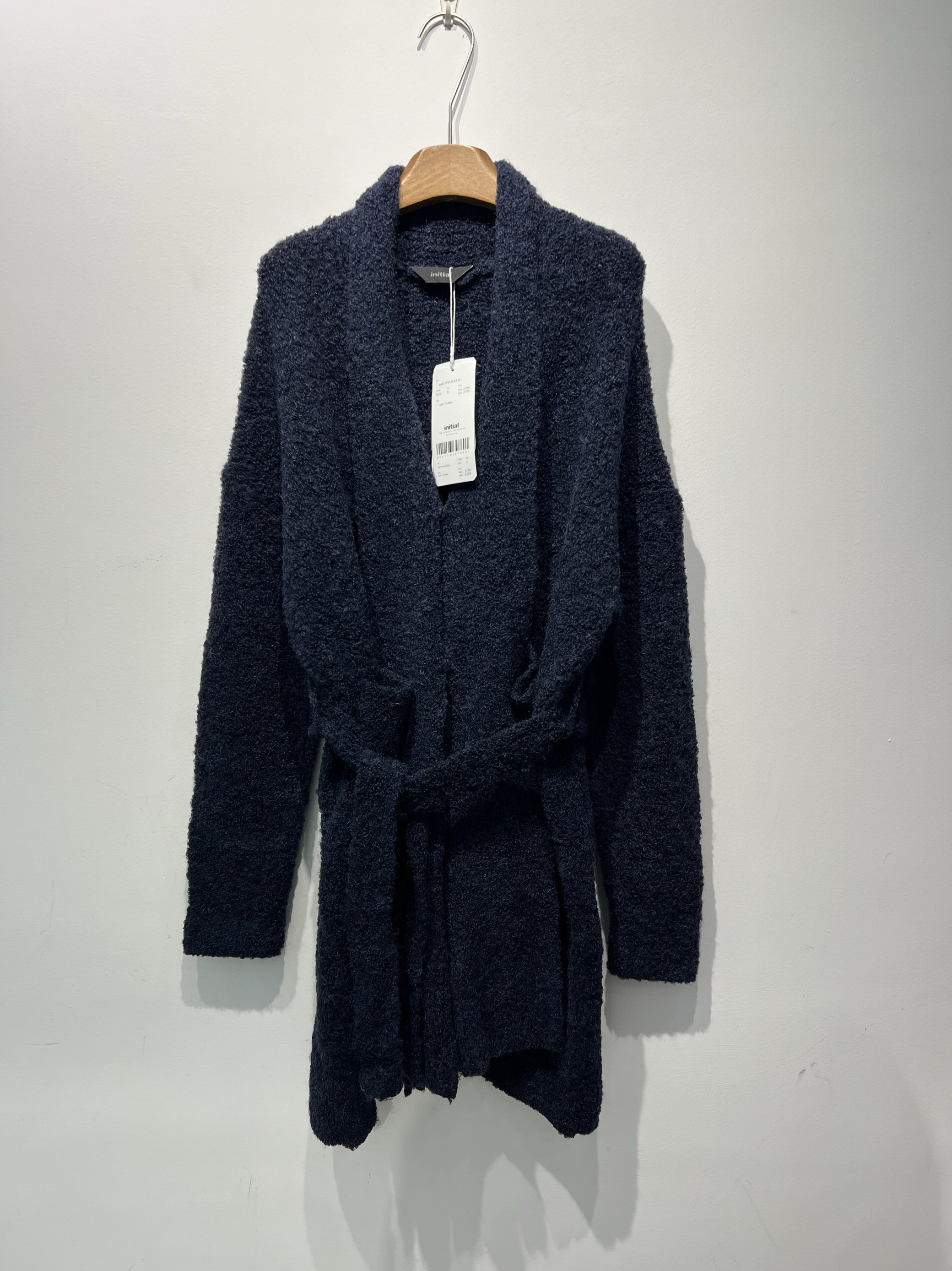 港风复古绵羊毛羊驼毛维多利亚翻领中长款系带毛开衫外套