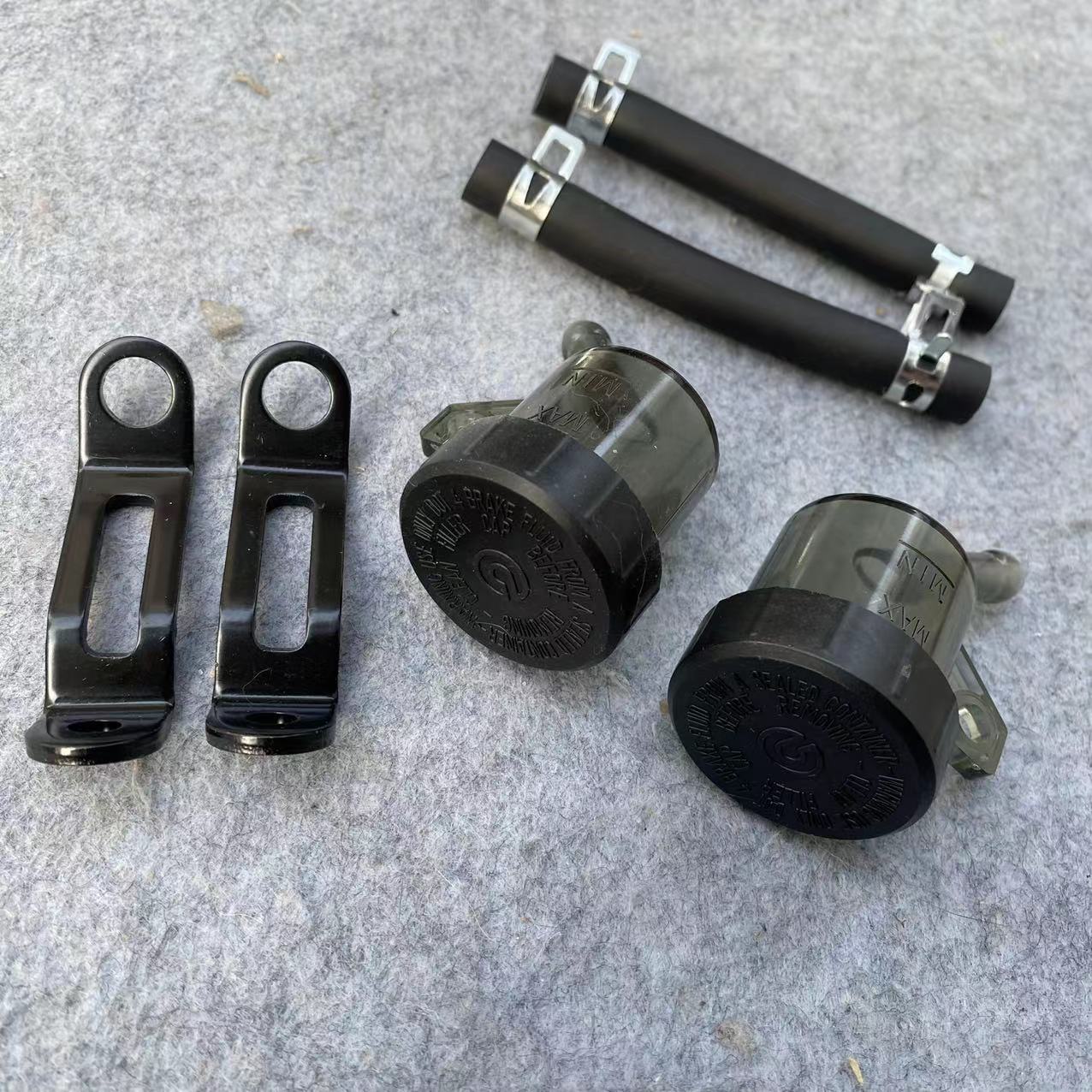 摩托电动车小牛布雷博改装直推上泵透明前后分体油杯透明油壶油管