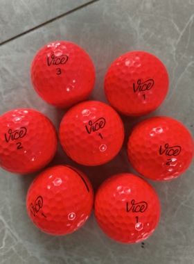 正品 Vice Golf 限量版  高尔夫球三层110+专业远距离球苹果红色