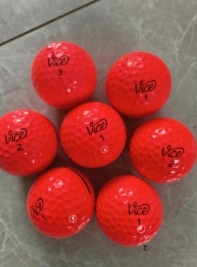 正品 Vice Golf 限量版  高尔夫球三层110+专业远距离球苹果红色