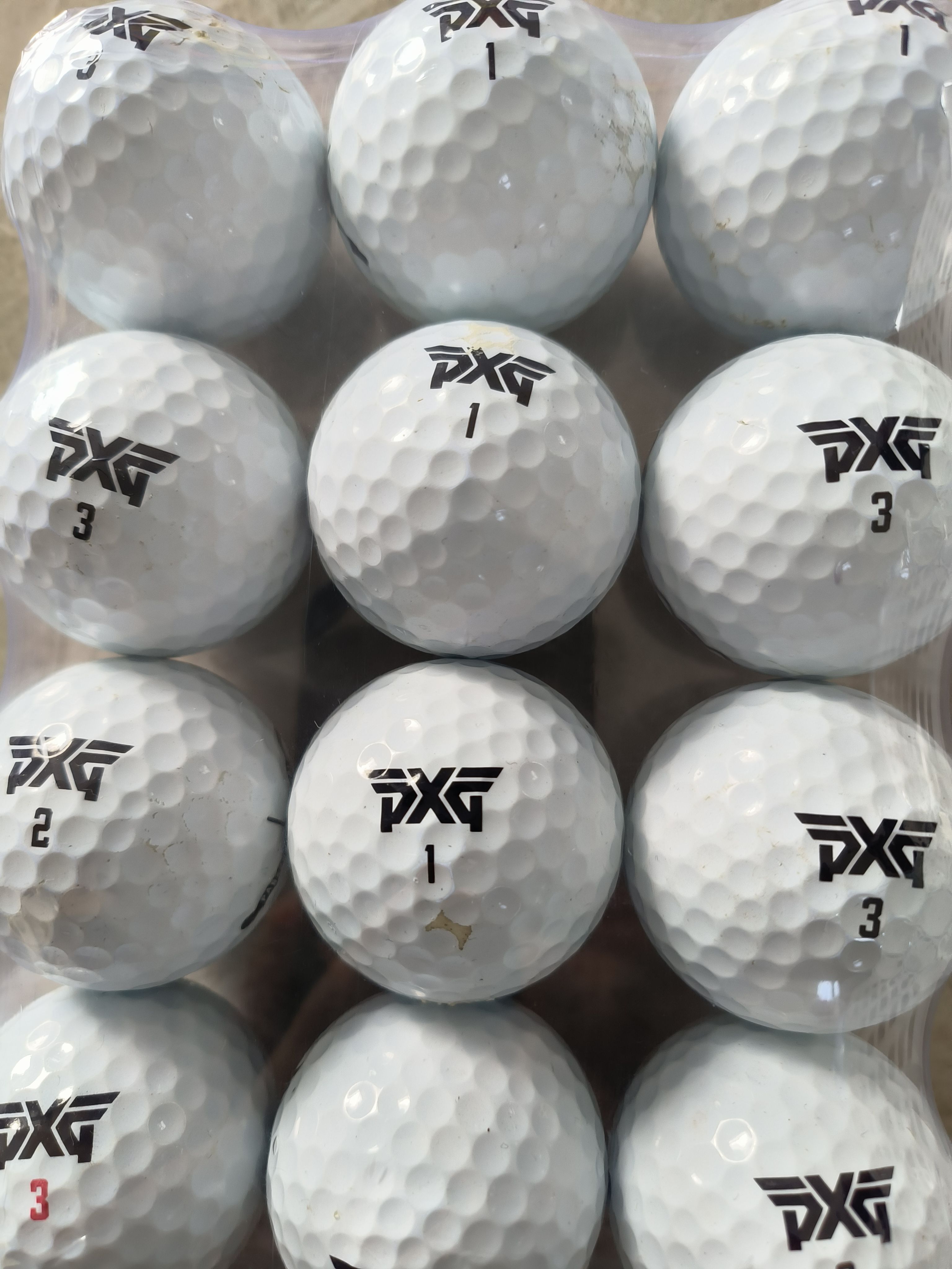 正品PXG高尔夫球 高尔夫二手球高性能三层球打比赛用球12个一包