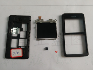 诺基亚210 显示屏幕LCD液晶屏 外屏带框 后框中框外框 摄像头